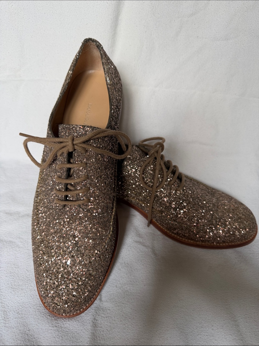 Banana Republic Glitter Oxfords Size 7.5